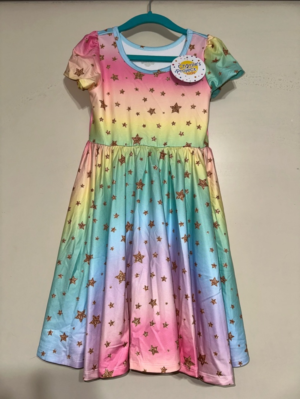 Charlie’s Project NWT Ombré Rainbow Star Dress for Girls size 6